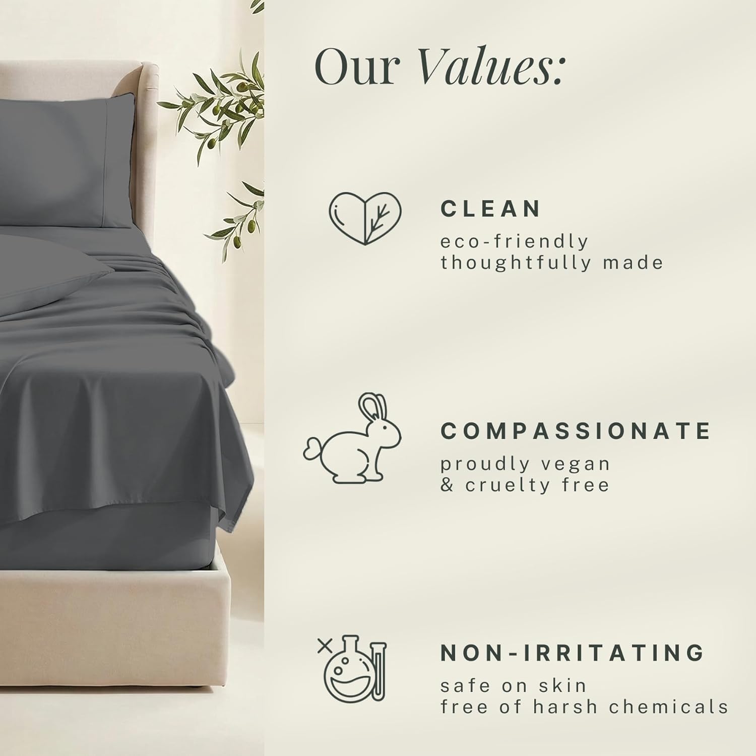 Hearth & Harbor Extra Deep Pocket King Size Sets - Fits Mattress 18-24 Inches Deep - Extra Deep Pocket Sheets - 6 Piece King Size - Grey - Image 7